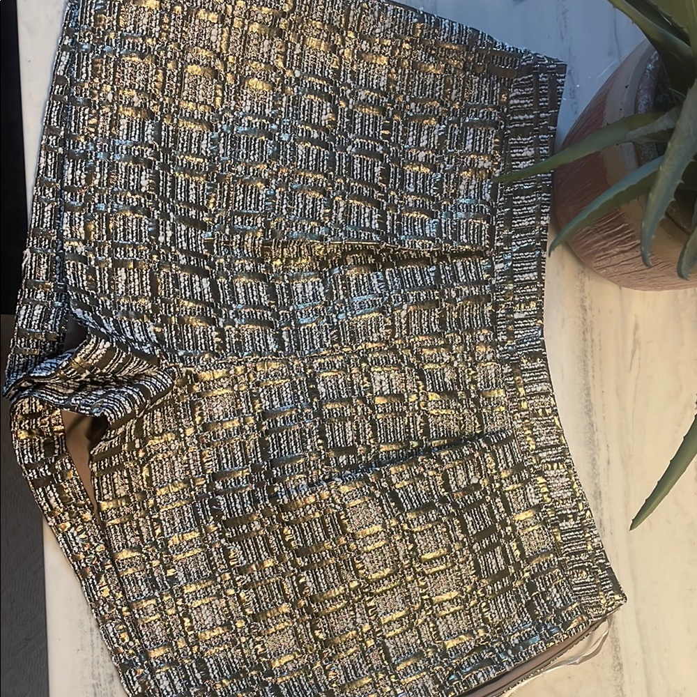 Ark & Co. Black and Gold Patterned Women's Shorts